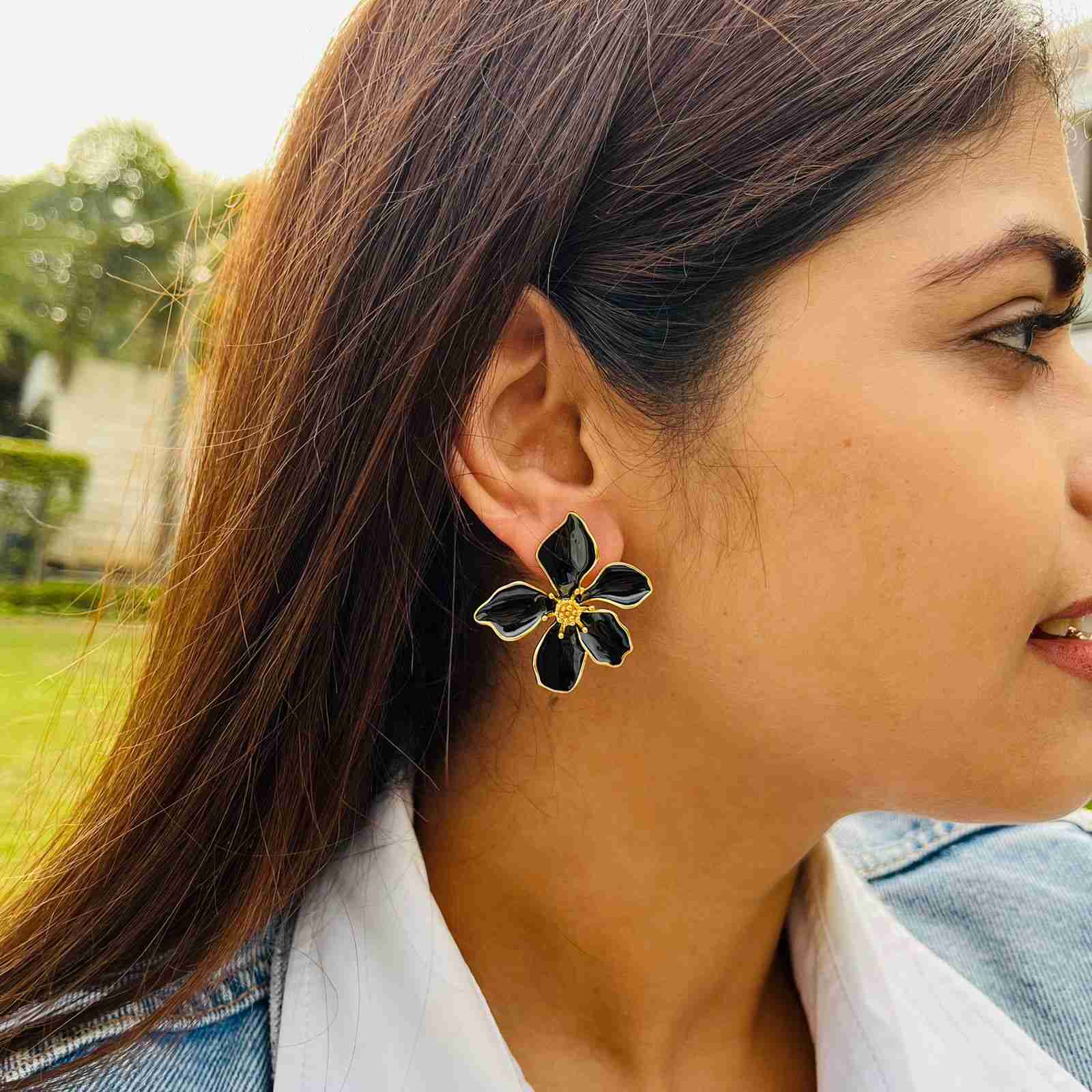 Buy Modern Ruby Stone bali Earrings Artificial Jewellery