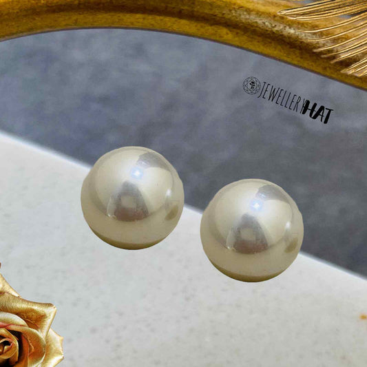 Pearl Gold Earrings Stud