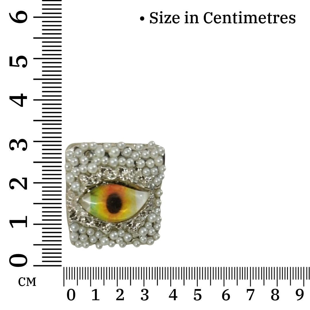 Evil Eye Ring With Pearls | Anti-Tarnish | Water Resistant | Gift Box Packing