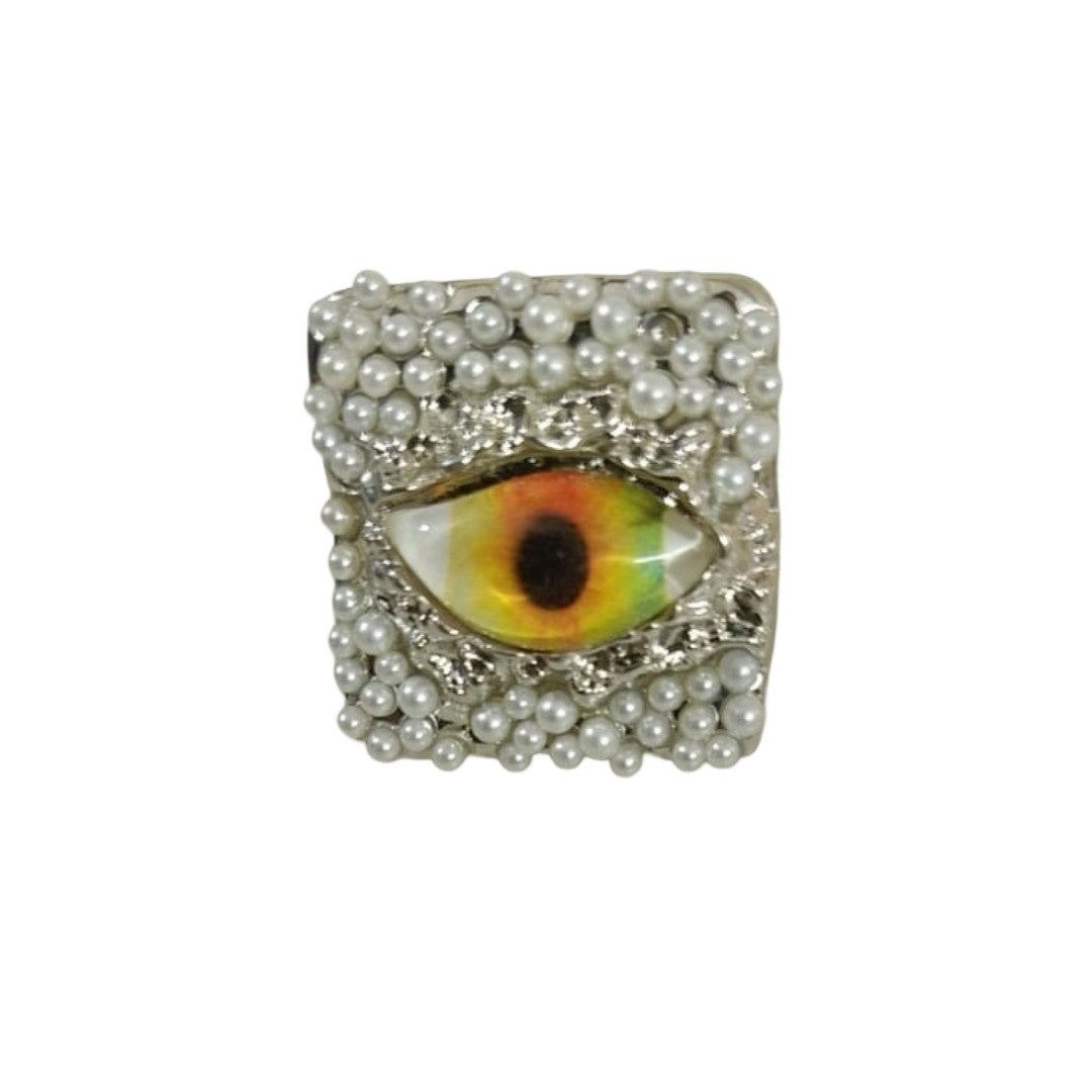 Evil Eye Ring With Pearls | Anti-Tarnish | Water Resistant | Gift Box Packing