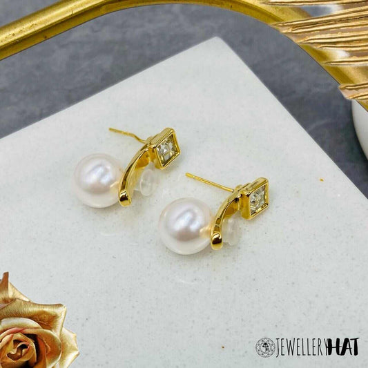 Pearl White Earrings