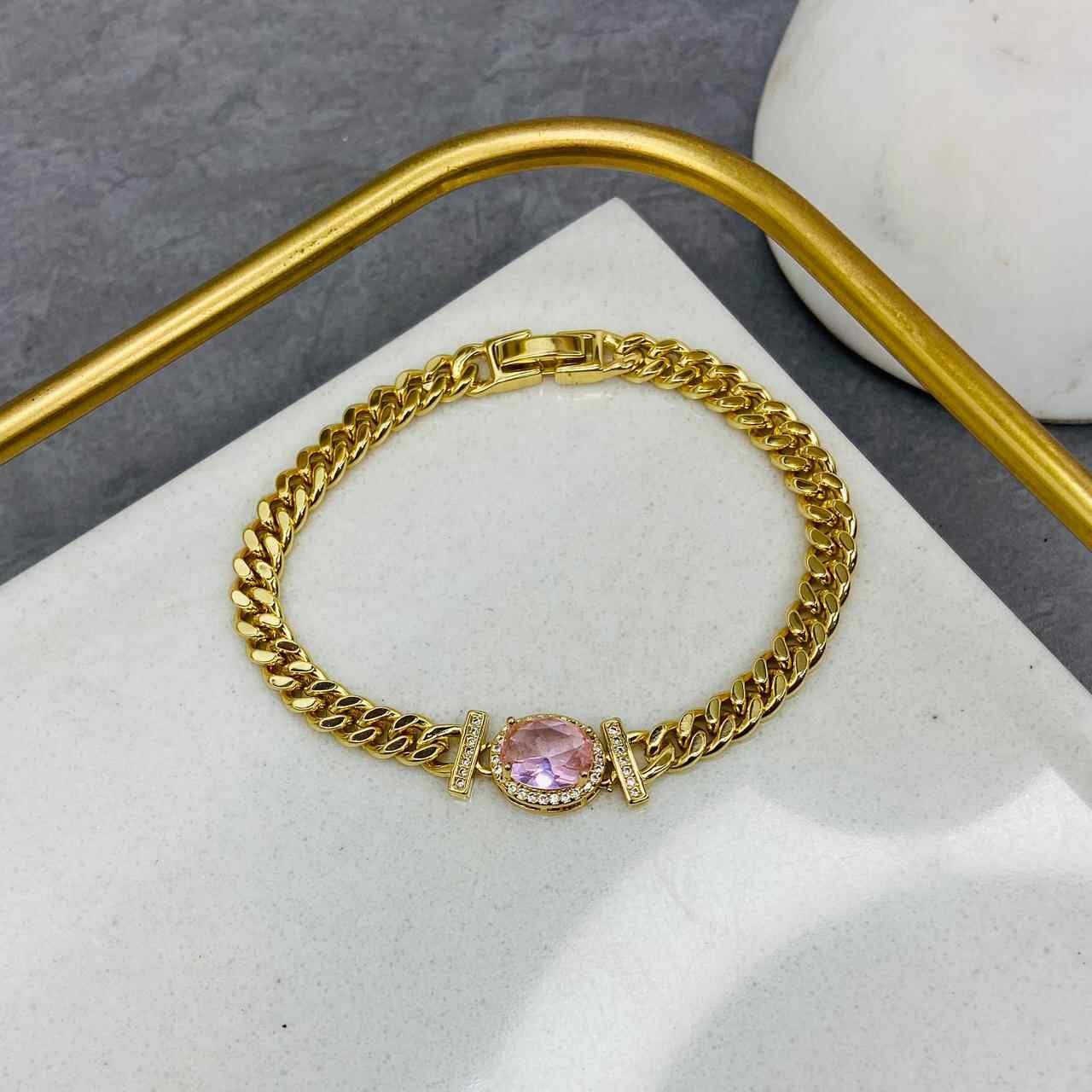 Pink Emerald Bracelet