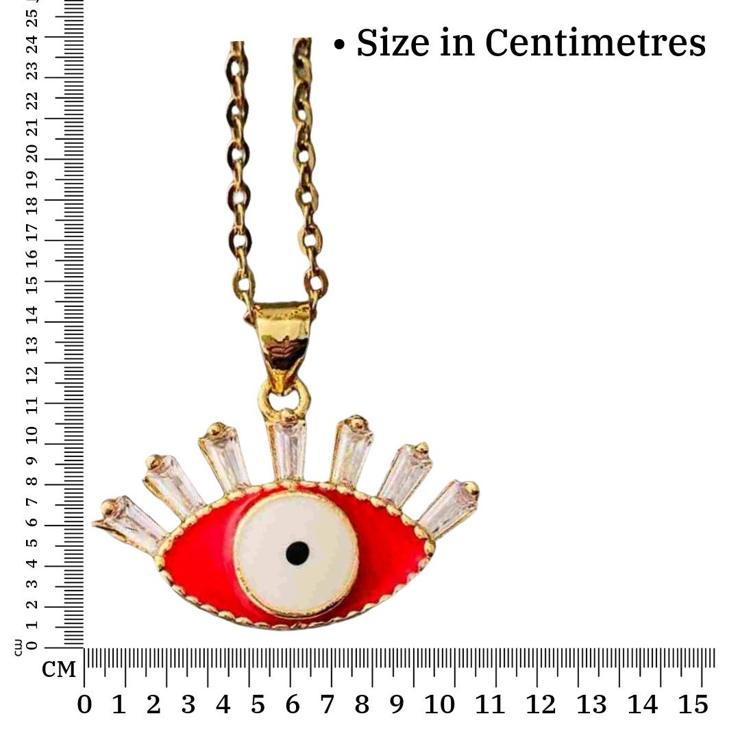 Pendant with Eye | Red Evil Eye Pendant | Imitation Jewellery for Women