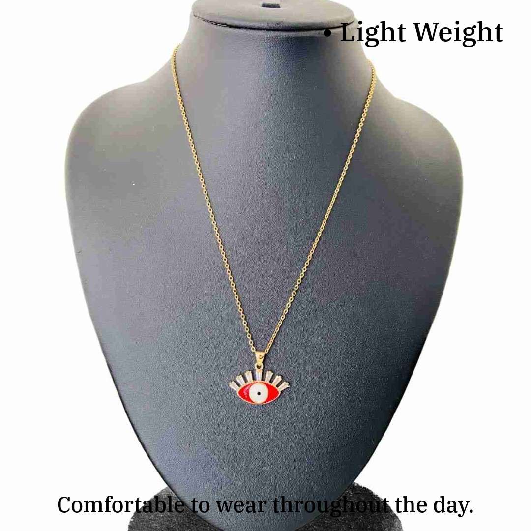 Pendant with Eye | Red Evil Eye Pendant | Imitation Jewellery for Women