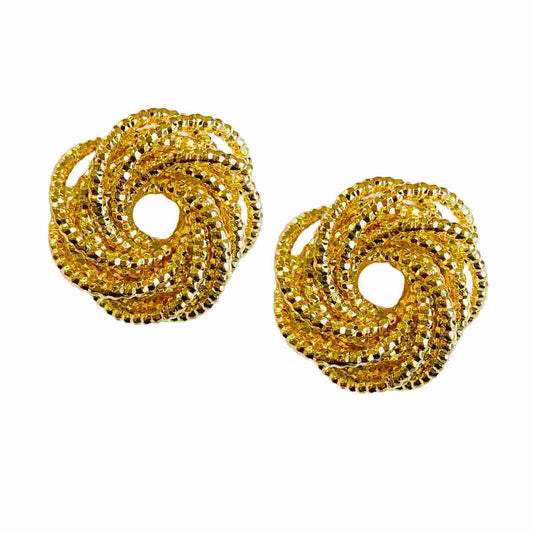 Ringed Earrings In Round Shape | Non Fading Gold Plated Jewellery For Girls