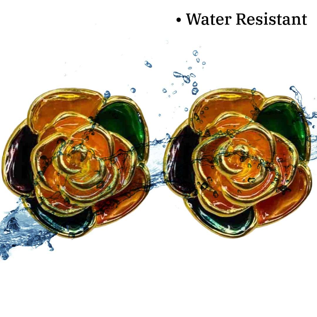 Floral Earrings Gold