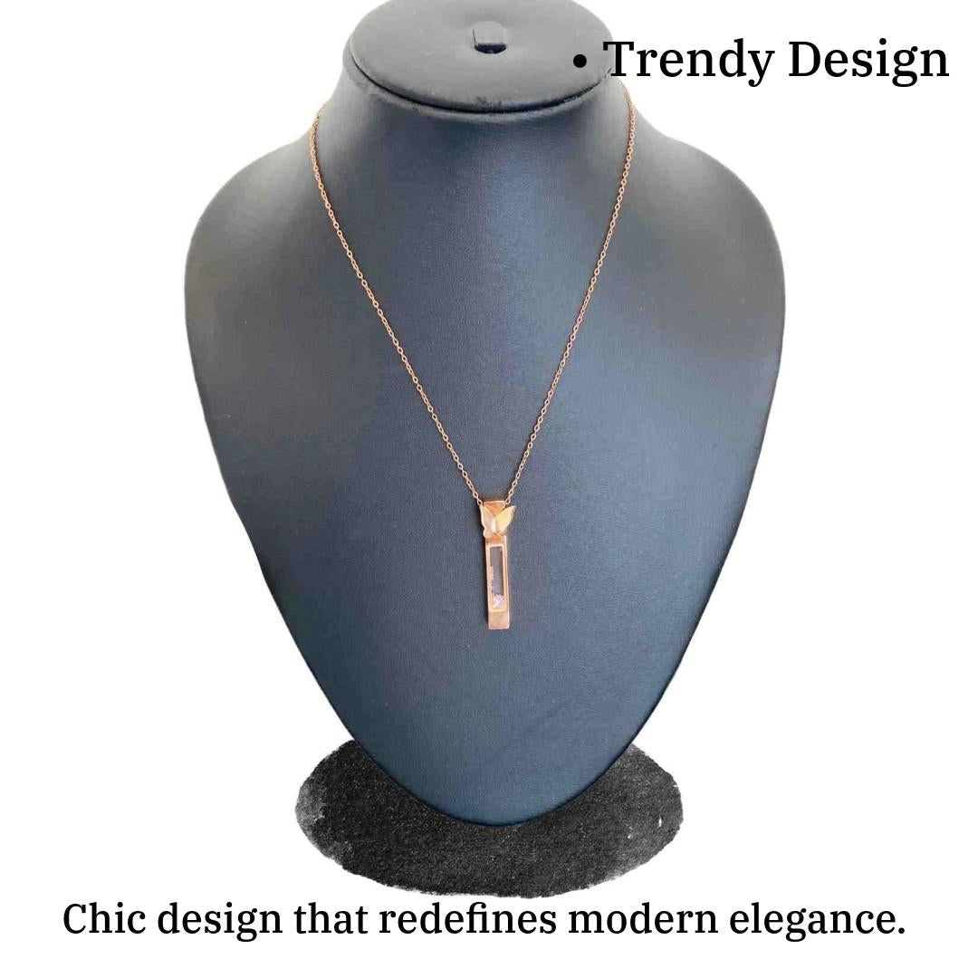 Rose Chain Gold | Rose Gold Plated Necklace for Women | Artificial Jewellery