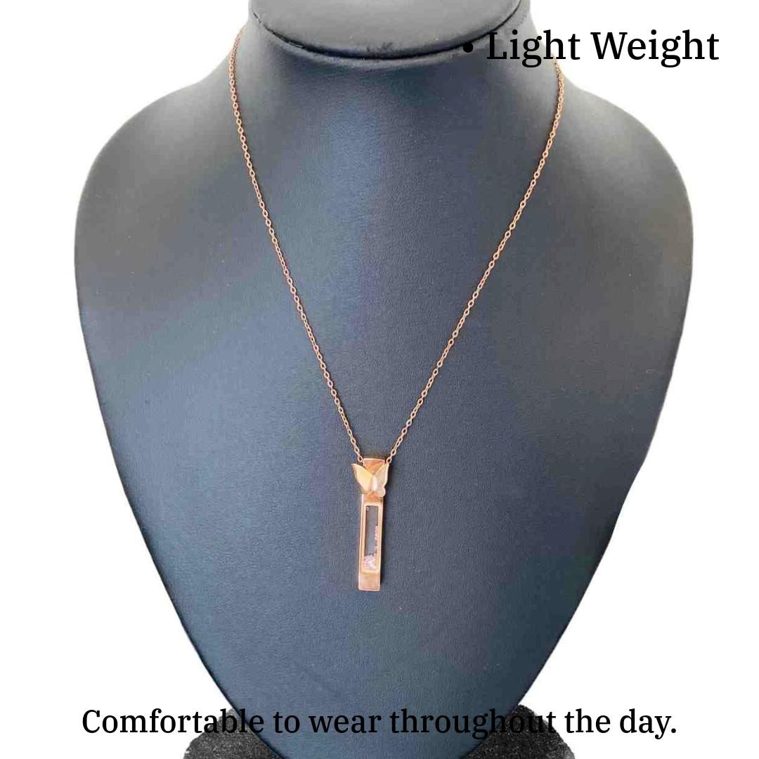 Rose Chain Gold | Rose Gold Plated Necklace for Women | Artificial Jewellery