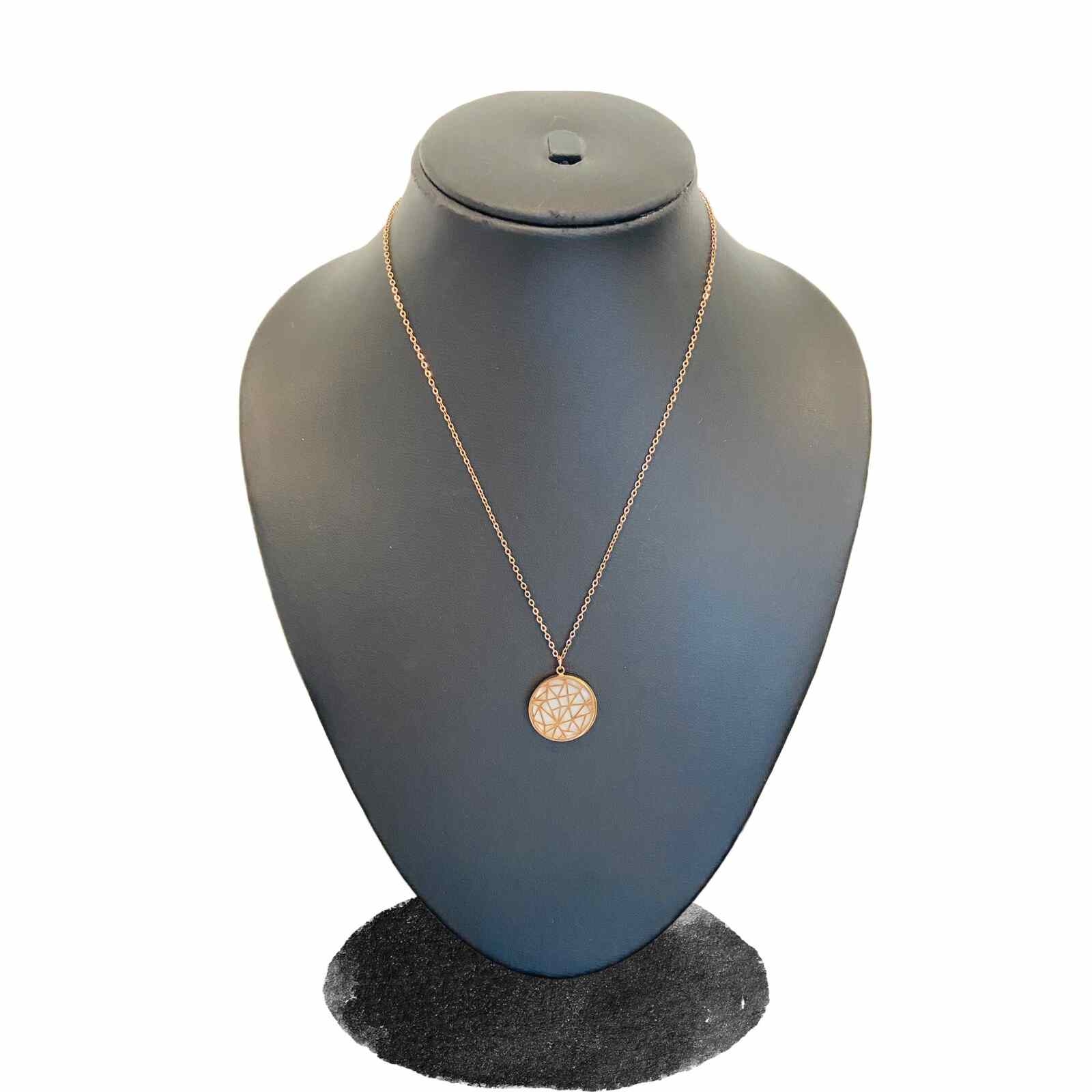 Rose Gold Chain Necklace And Earrings Set Artificial Jewellery