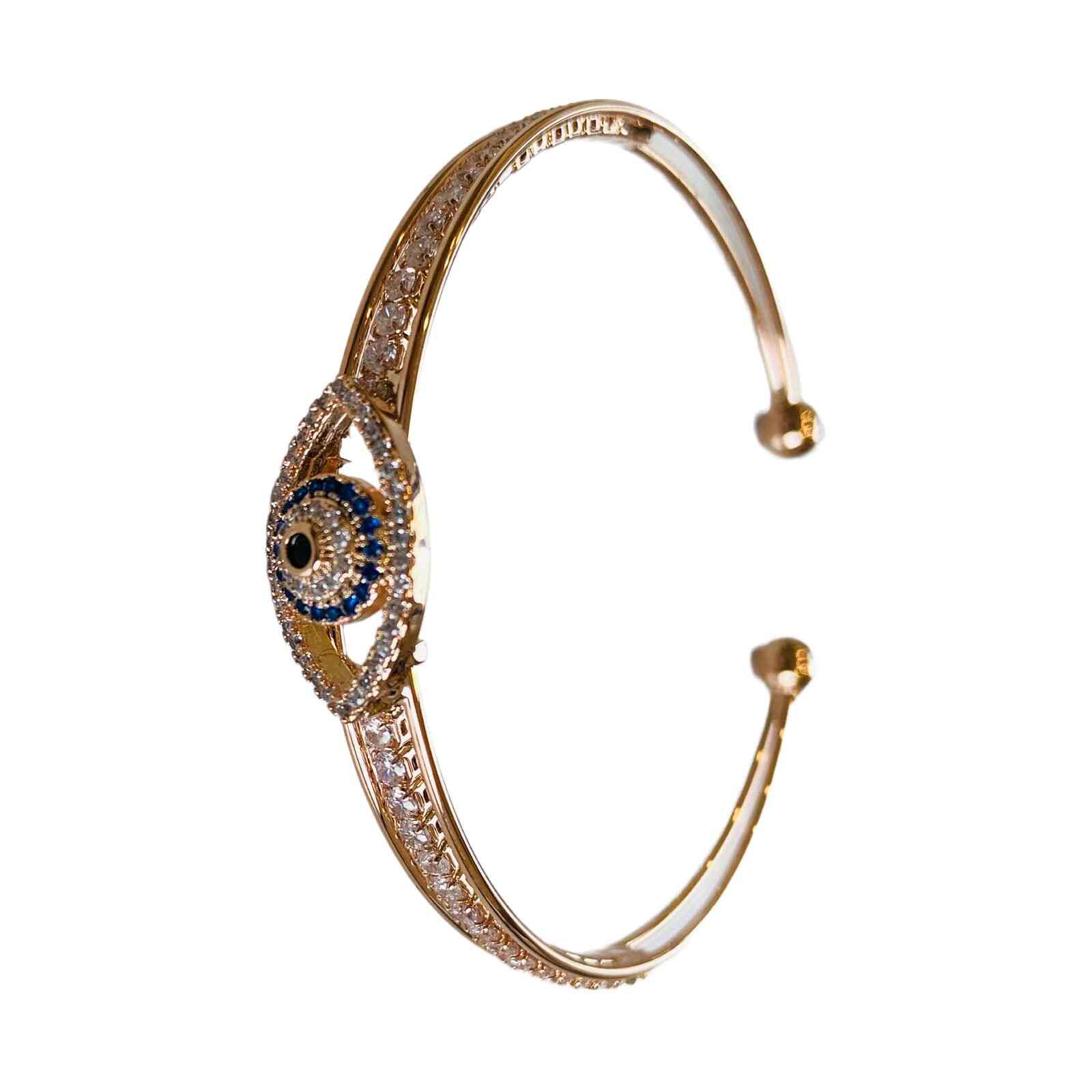 Rose Gold Evil Eye Bangle For Women | Costume Jewellery For Indian Women