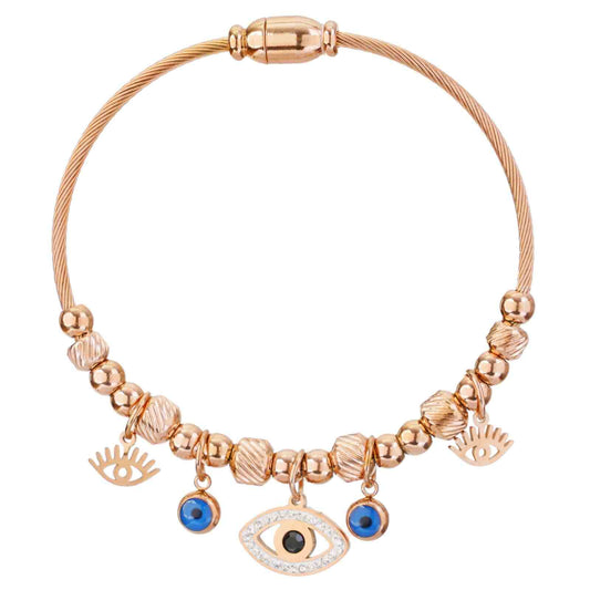 Rose Gold Evil Eye Bracelet | Rose Gold Jewellery