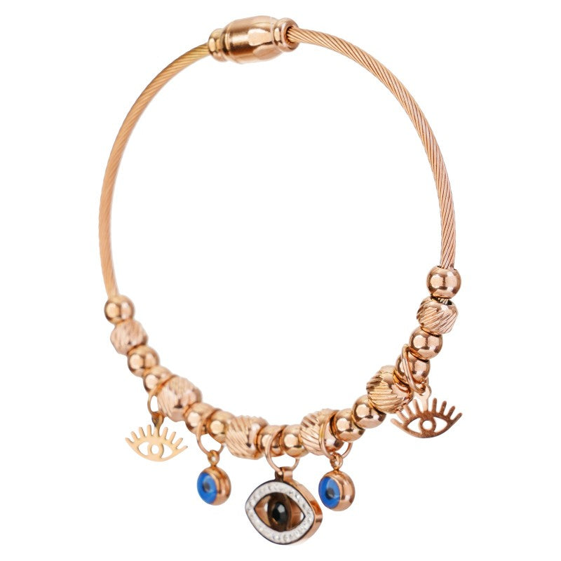 Rose Gold Evil Eye Bracelet | Rose Gold Jewellery