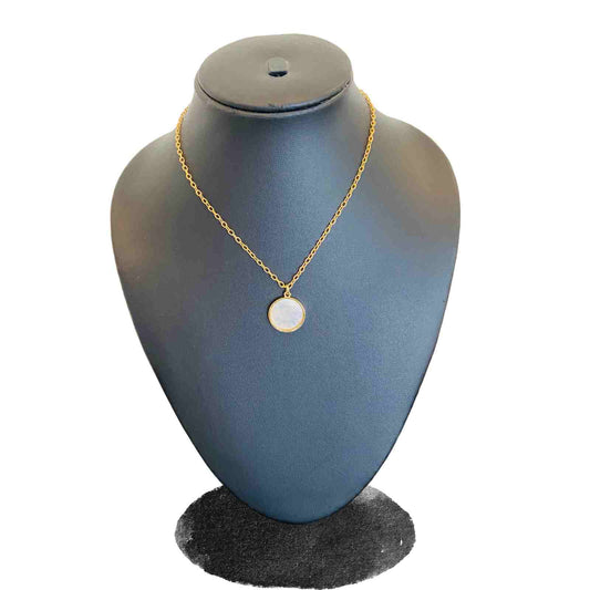 Round Gold Pendant | Round Gold Plated Necklace for Women | Artificial Jewellery