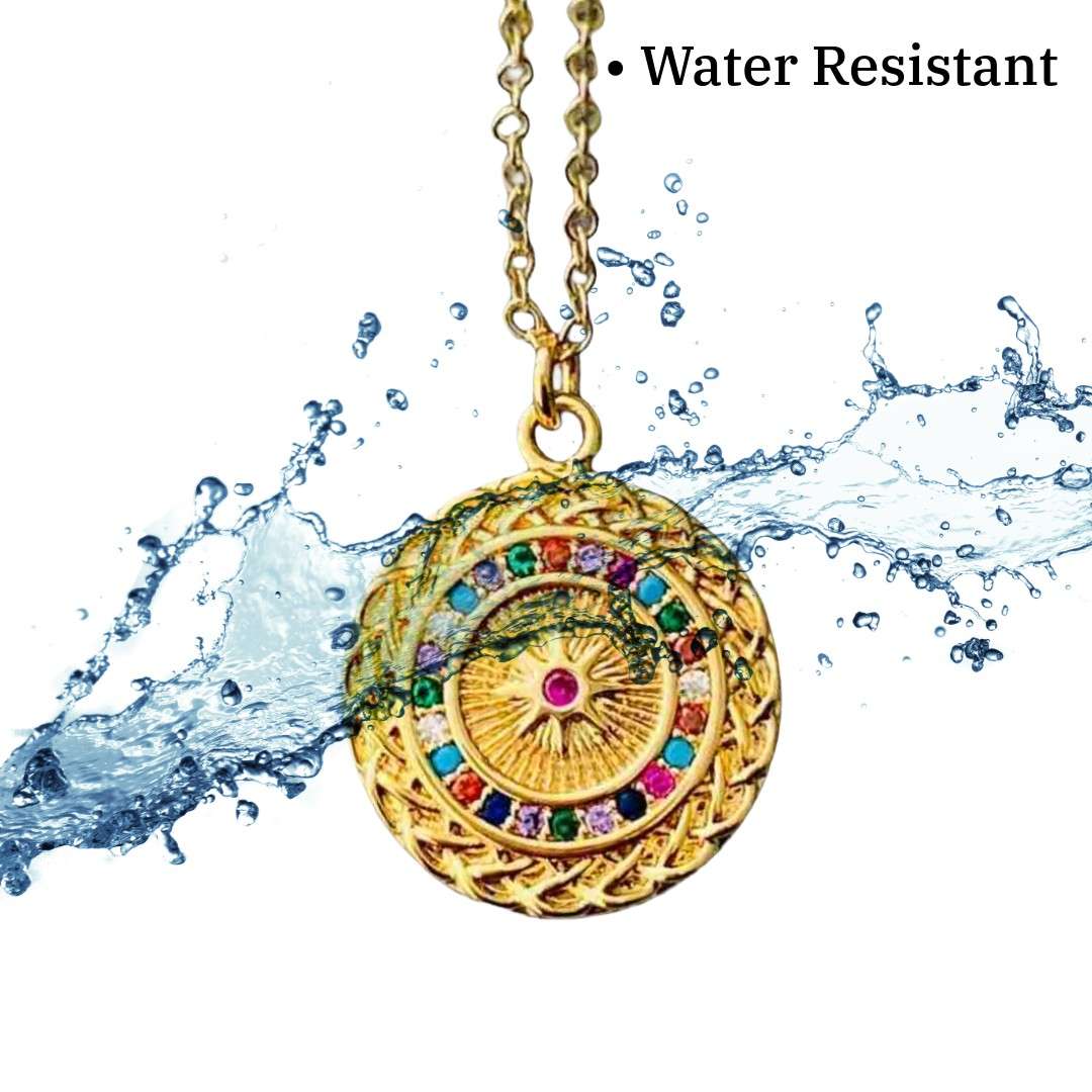 Pendant Gold Round | 18k Gold Plated | Artificial Jewellery for Girls
