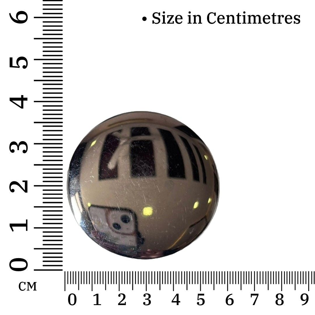 Round Stud Earrings for Women, 3.8 cm, Silver-Plated, White, Anti Tarnish, Water Resistant, Lightweight, Gift Packaged