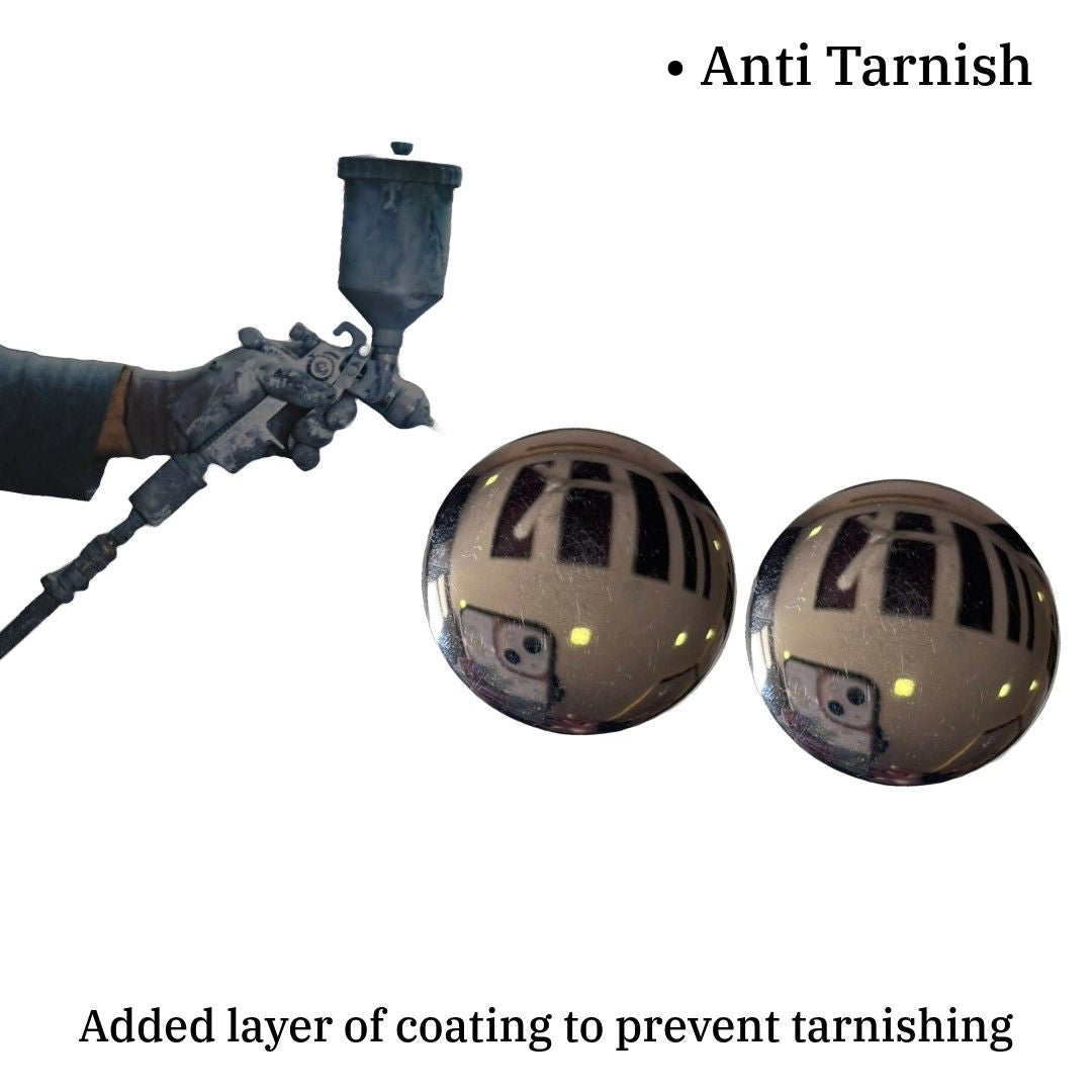 Round Stud Earrings for Women, Silver-Plated, White, Anti Tarnish, Water Resistant, Lightweight, Gift Packaged