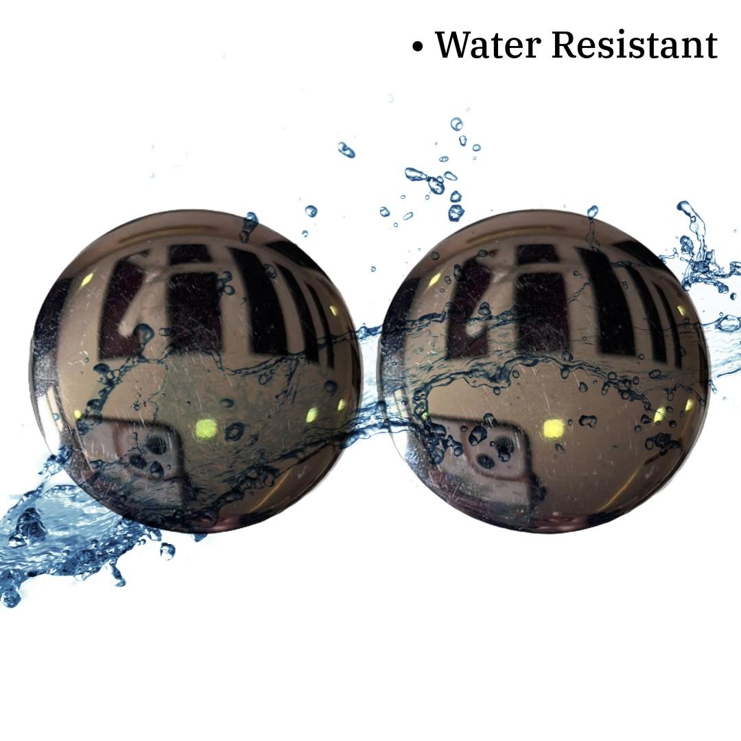 Round Stud Earrings for Women, Silver-Plated, White, Anti Tarnish, Water Resistant, Lightweight, Gift Packaged