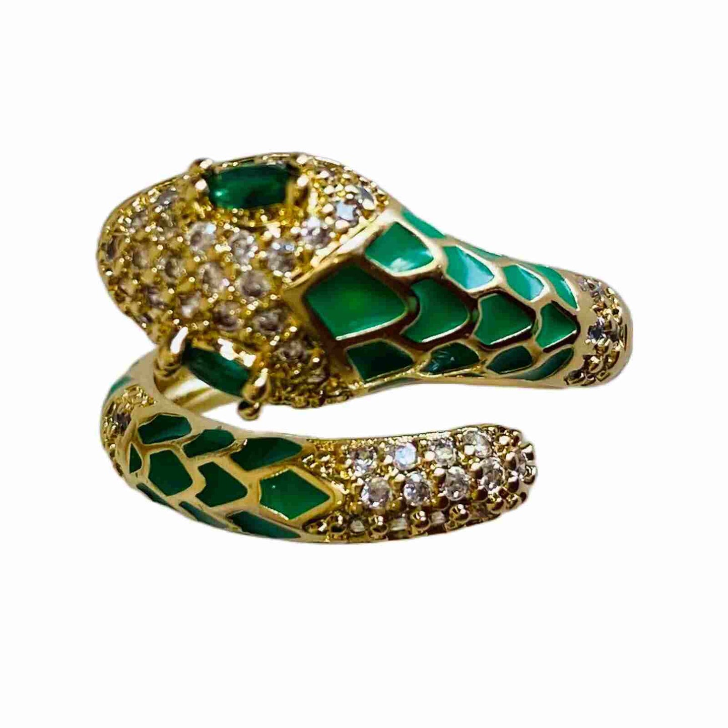 Serpent Ring | Green Snake Ring | Buy Snake Ring Online | Snake Jewellery