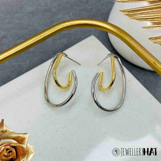 Silver Earrings Gold Plated