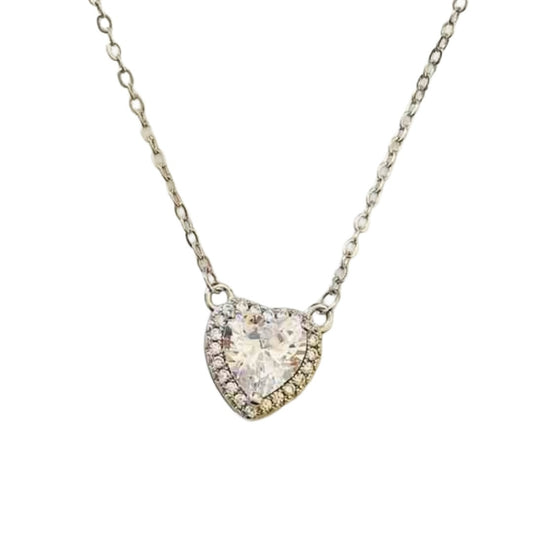Silver Necklace for Girls | Silver Plated With American Diamond Pendant