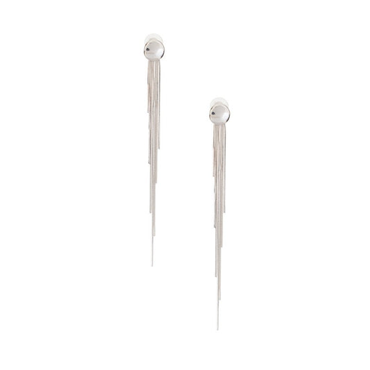 Silver Long Earrings | Silver Tassel Earrings For Girls | Anti Tarnish Jewellery
