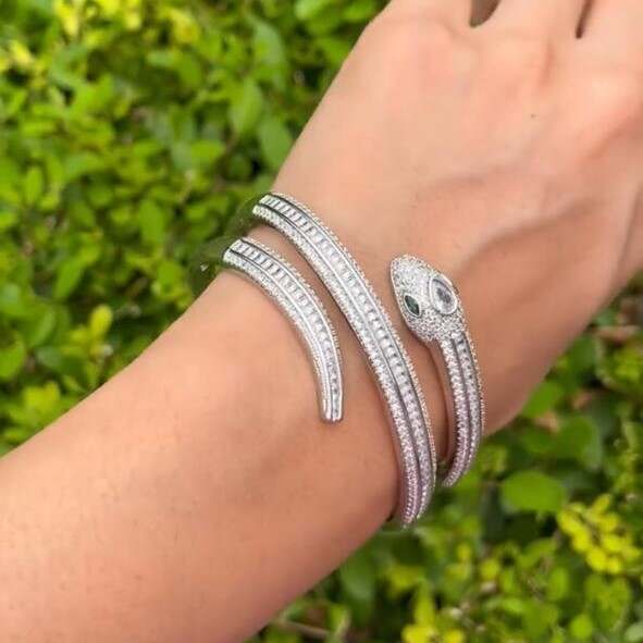 Silver Luxury Snake Bracelet Hand bracelet Silver JH Luxe