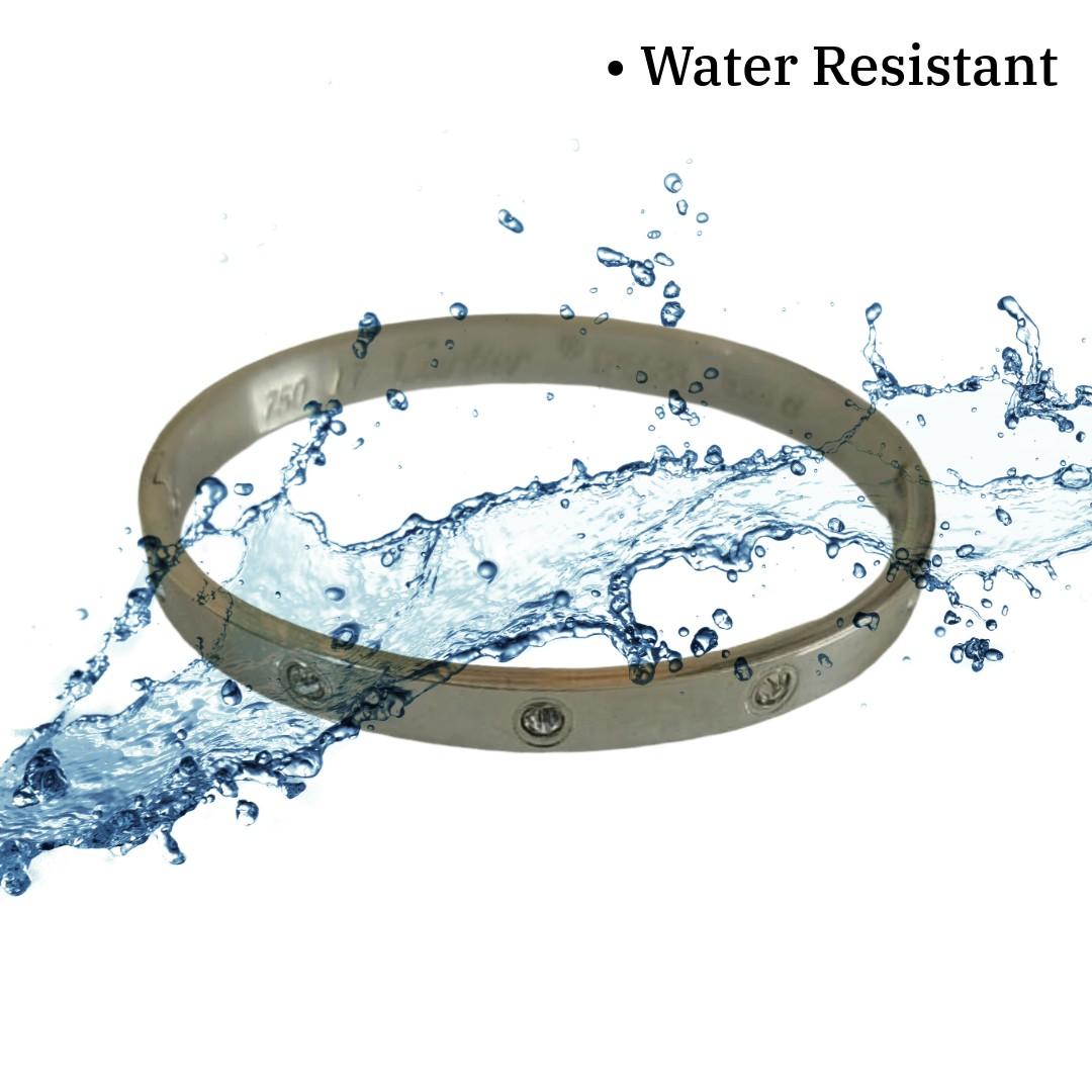 Silver Plated Bangle Bracelet For Women with Screw Design, 6 cm, Anti Tarnish, Water Resistant, Lightweight, Gift Packaged