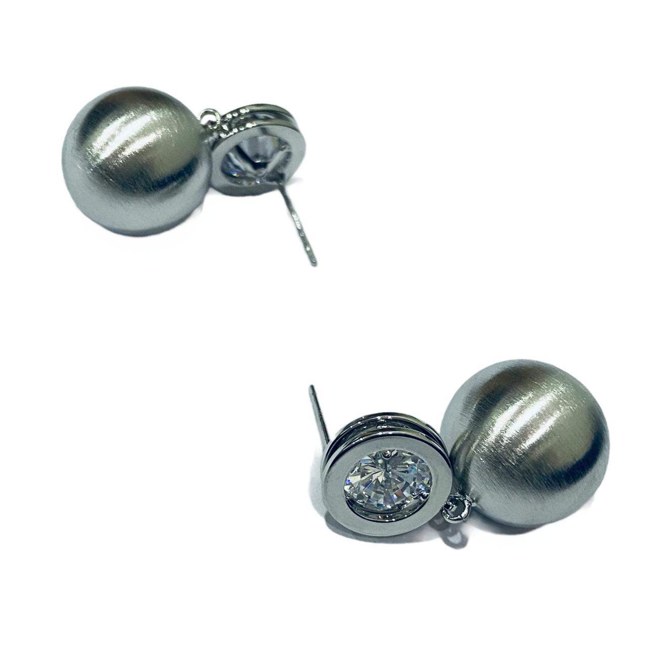 Silver Plated Party Earrings | Earrings for Girls | Diamond Party Earrings