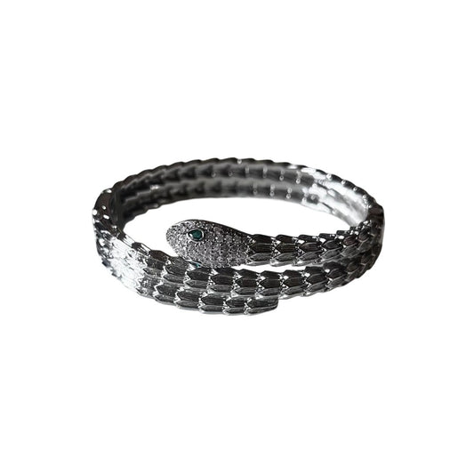 Snake Bracelet For Women, Green Eye, Wrap Around Style, Fashion Jewelry for Women, Anti Tarnish, Water Resistant, Lightweight, Gift Packaged