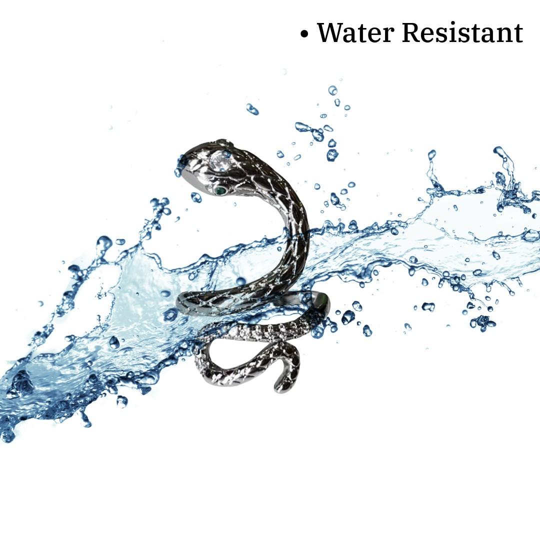 Snake Ring For Women, Adjustable Wrap Ring with Crystal Eyes, Anti Tarnish, Water Resistant, Lightweight, Gift Packaged