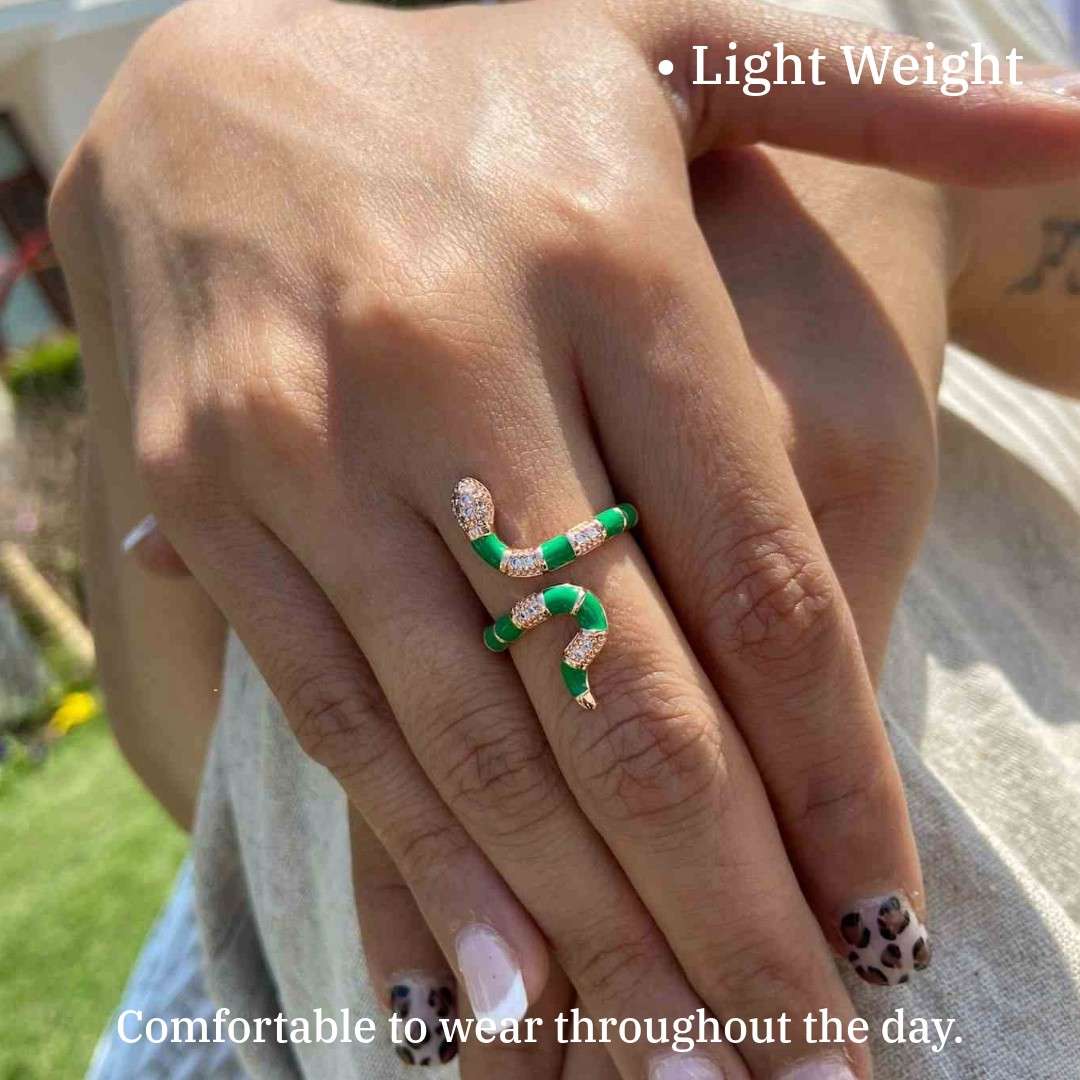 Ring Snake | Adjustable Snake Ring For Girls | Snake Jewellery