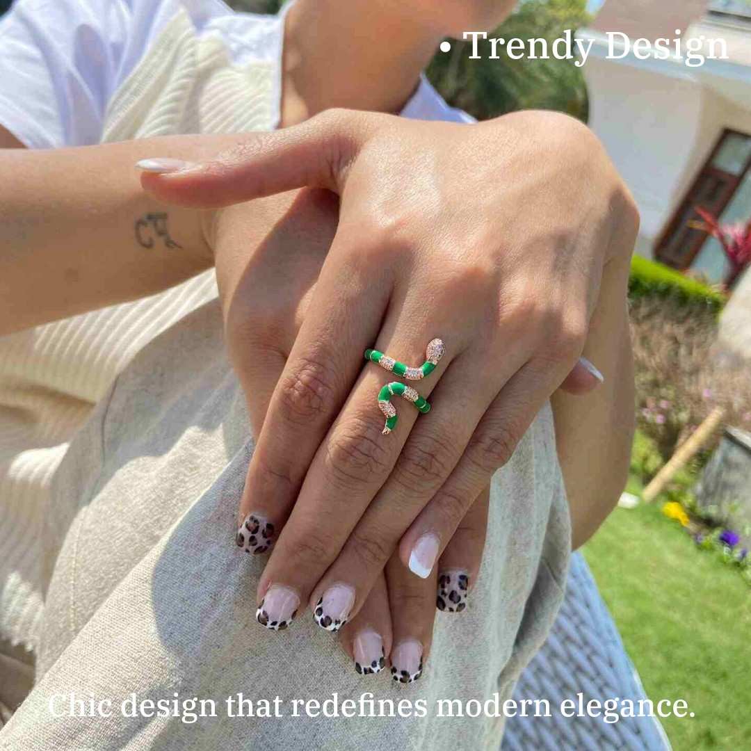Ring Snake | Adjustable Snake Ring For Girls | Snake Jewellery