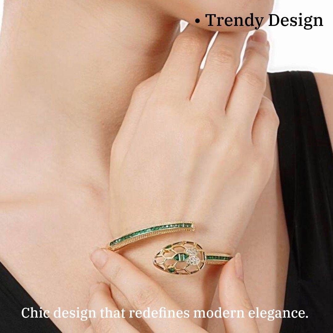 Green Emerald Snake Bracelet