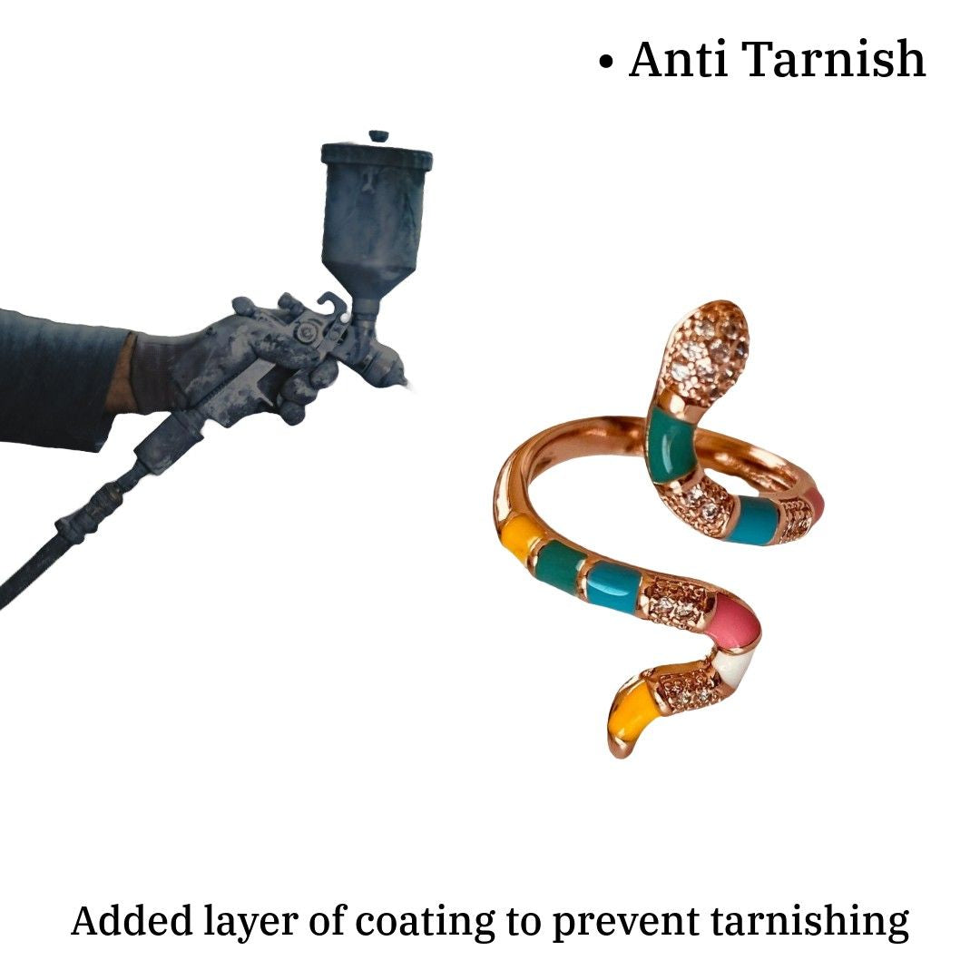 Snake Ring Designs | Rose Gold Snake Ring for Women | Snake Jewellery