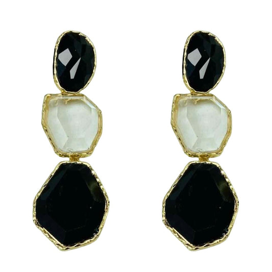 Fashionable Long Black Earring