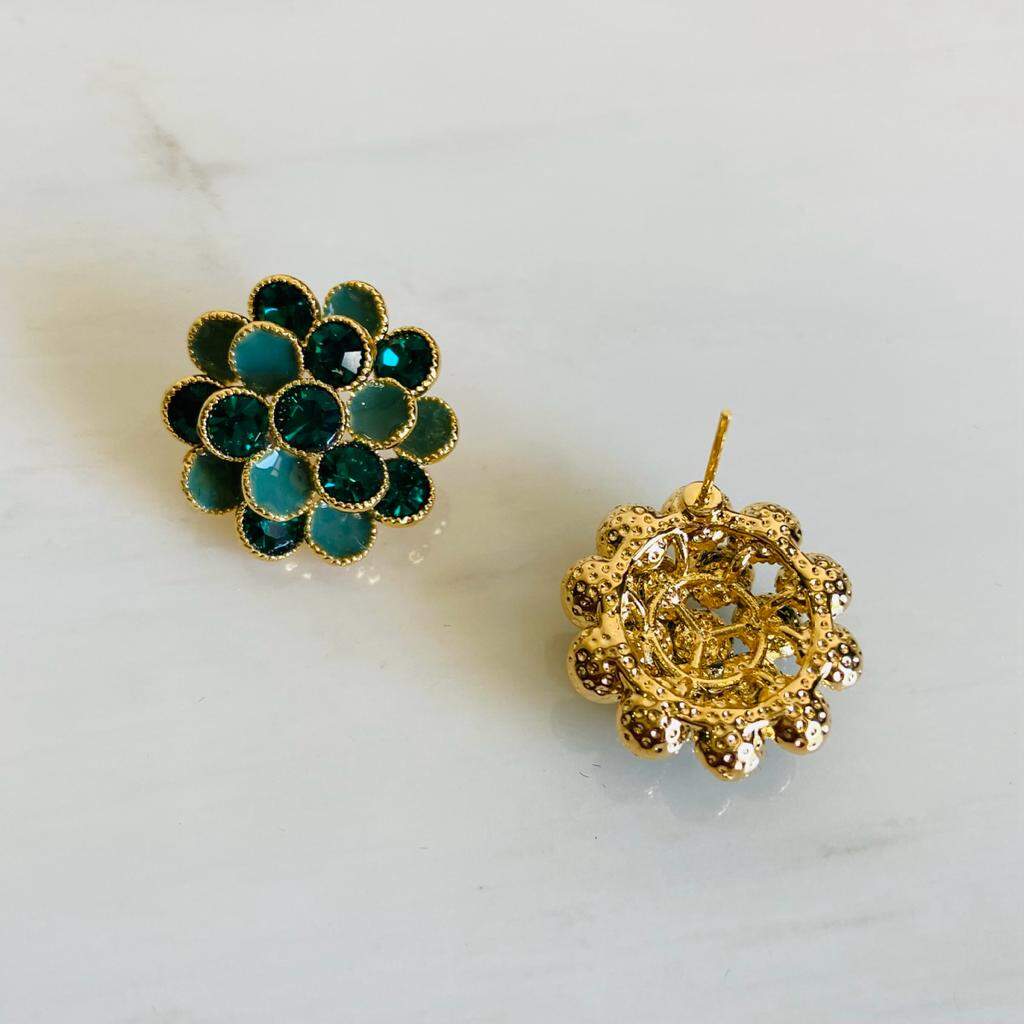 Stone Earrings | Flower Design Earrings | Imitation Jewellery | April 2023
