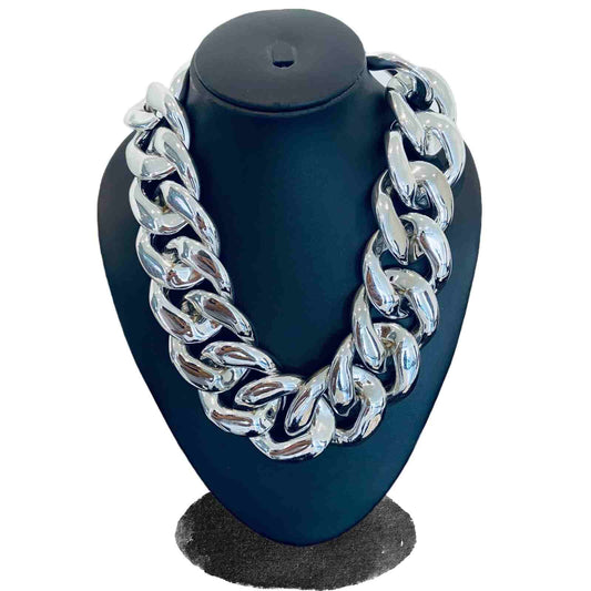 Thick Silver Chain | Silver Plated Chain for Women | Artificial Jewellery