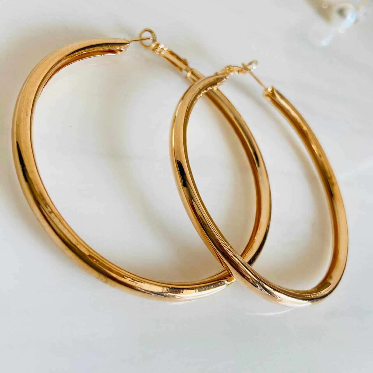 Thick Gold Hoop Earrings | Fashion Jewellery | February 2023