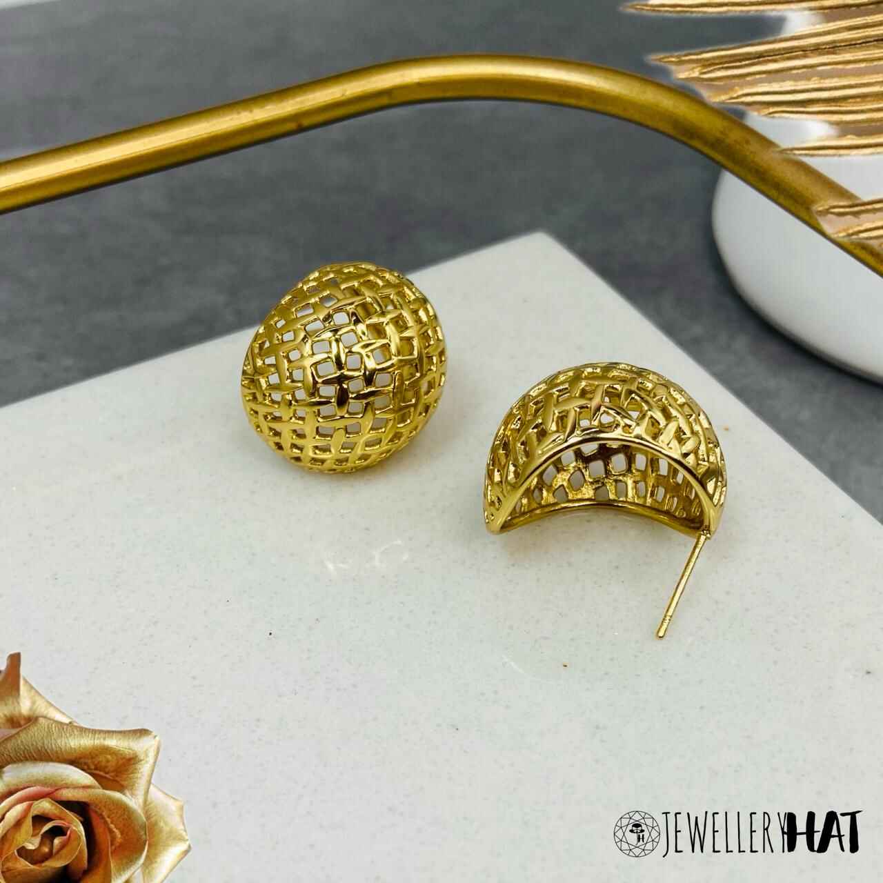 Tops Earrings Gold – Jewellery Hat