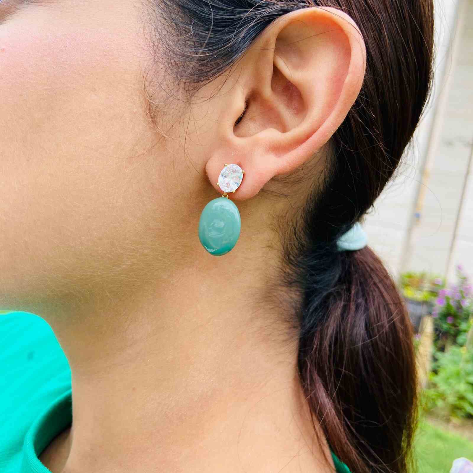 Turquoise Green Earrings
