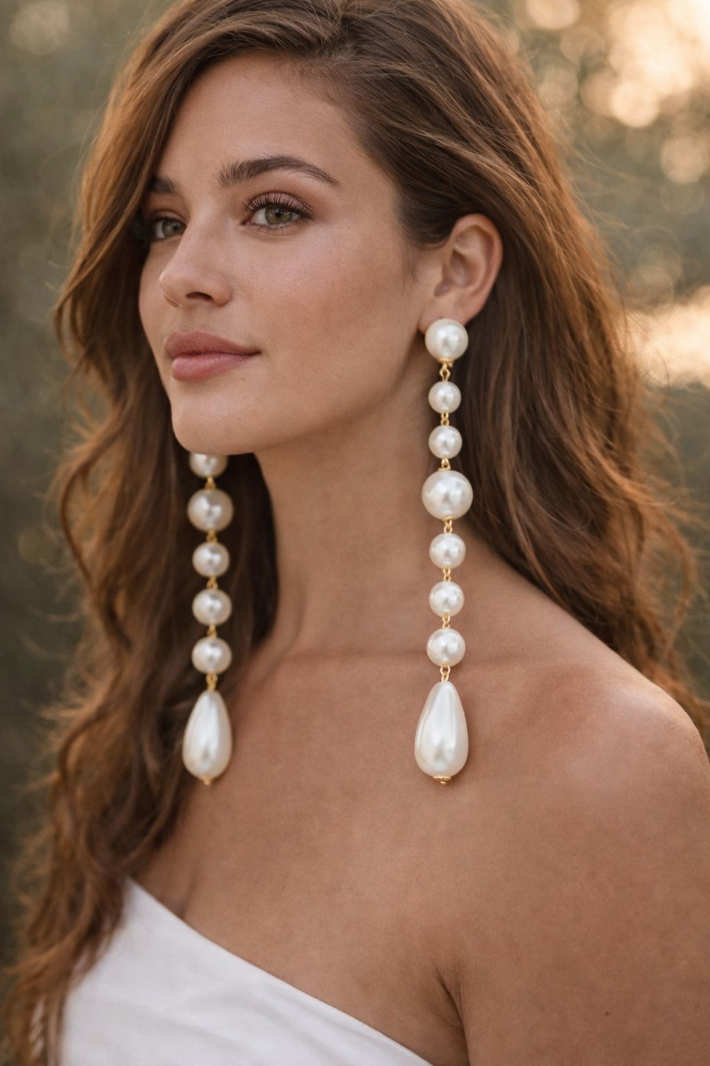 Big Dangle Pearl Earrings | Anti-Tarnish | Water Resistant | Gift Box Packing