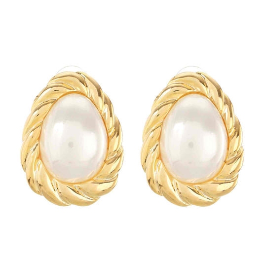White Pearl Earrings In Gold | Fashion Jewellery | Premium Quality | Light Weight