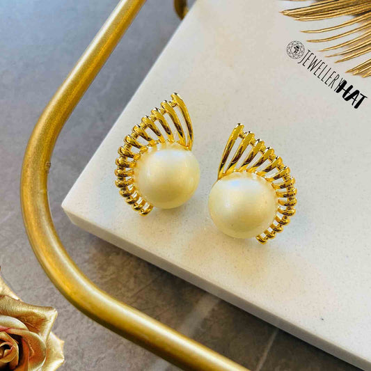 Winged Pearl Earrings