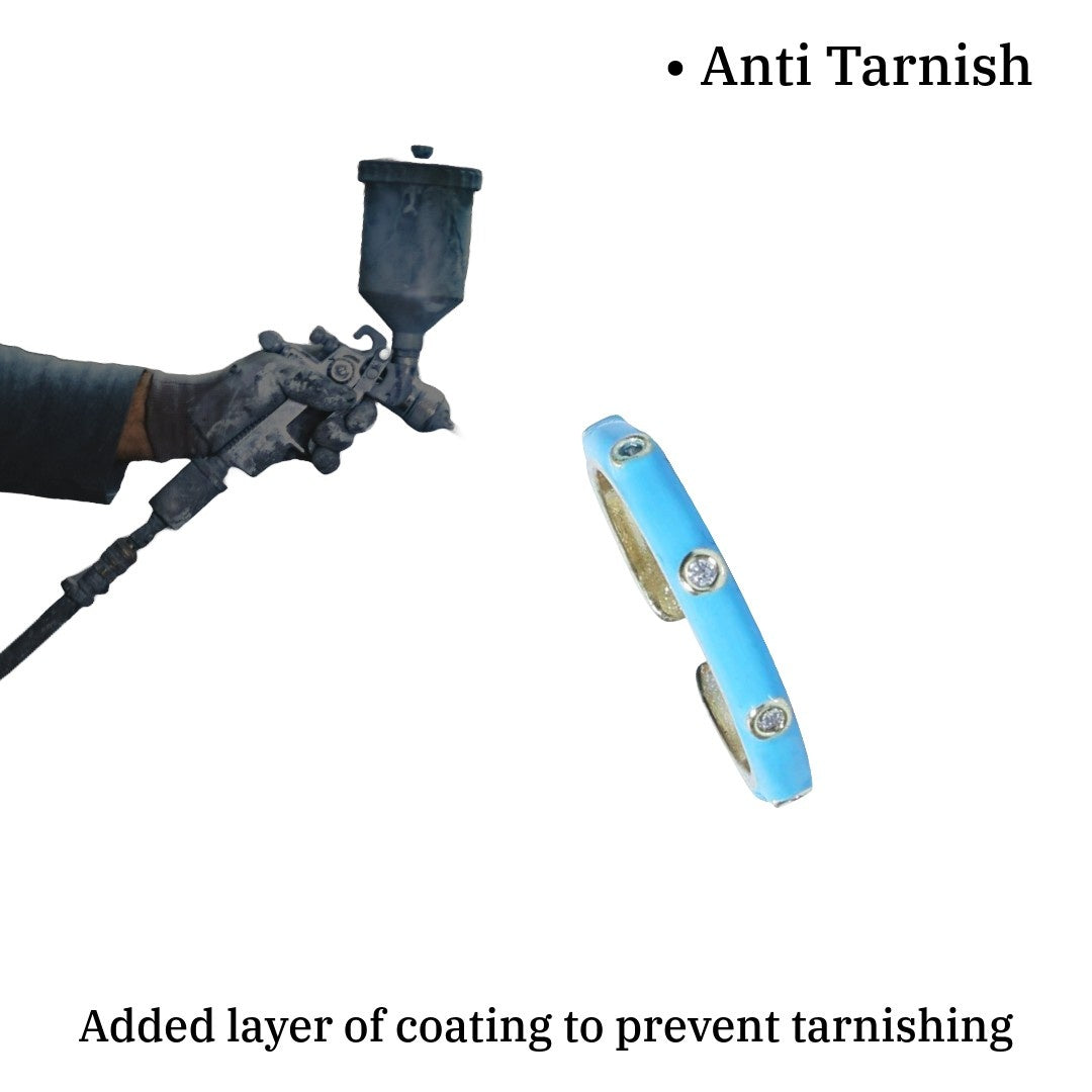 Fancy Rings for Women | Sky Blue Ring | Gold Plated Fancy for Women | Artificial Jewellery