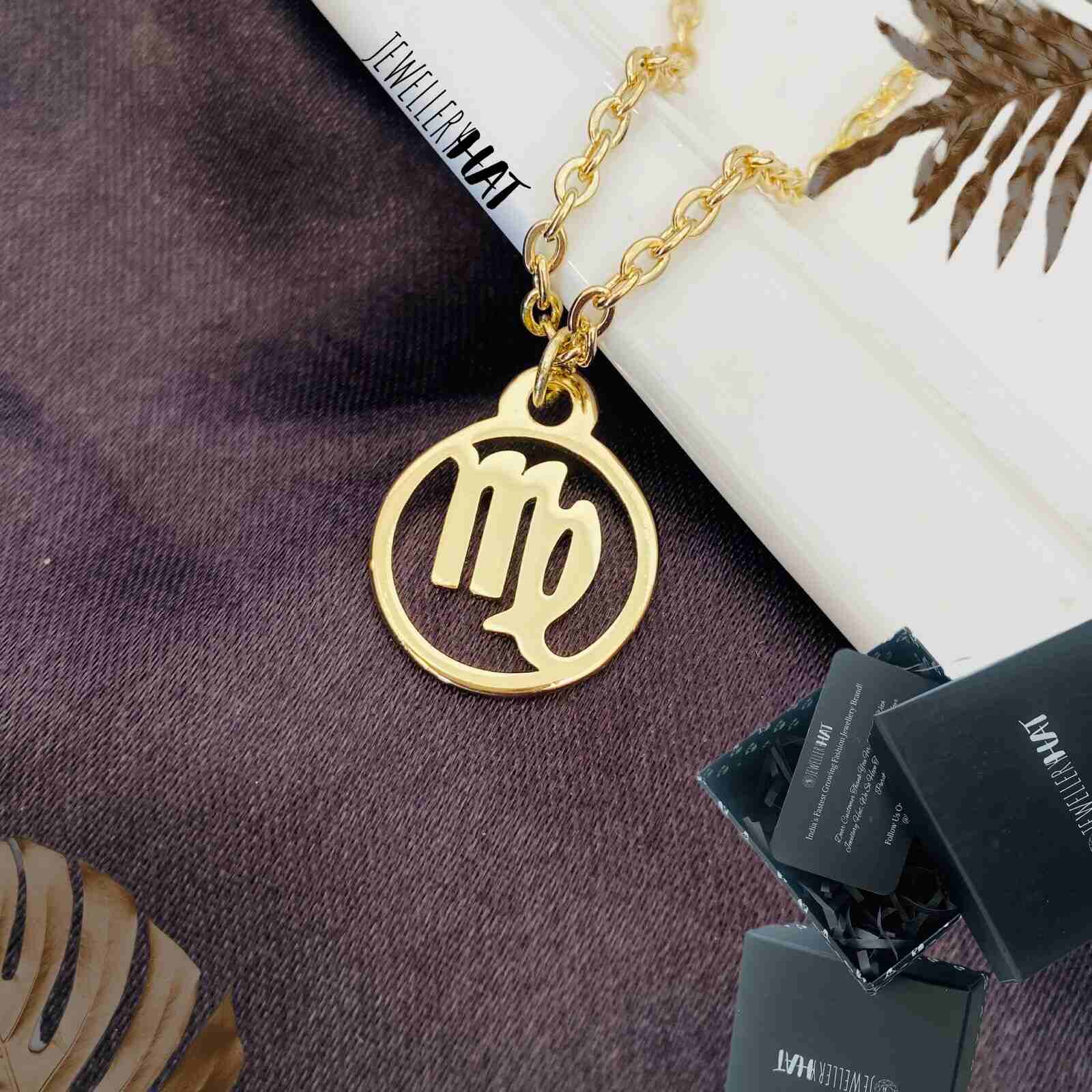 Zodiac Sun Sign Virgo Necklace | Stainless Steel | Western Jewellery for Lady
