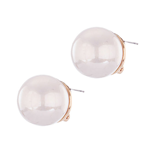 Jewellery Hat's ® big pearl studs - 20 mm big pearl earrings - 3 colors big pearl stud earrings - available big pearl studs India December 2022 Fashion Jewellery